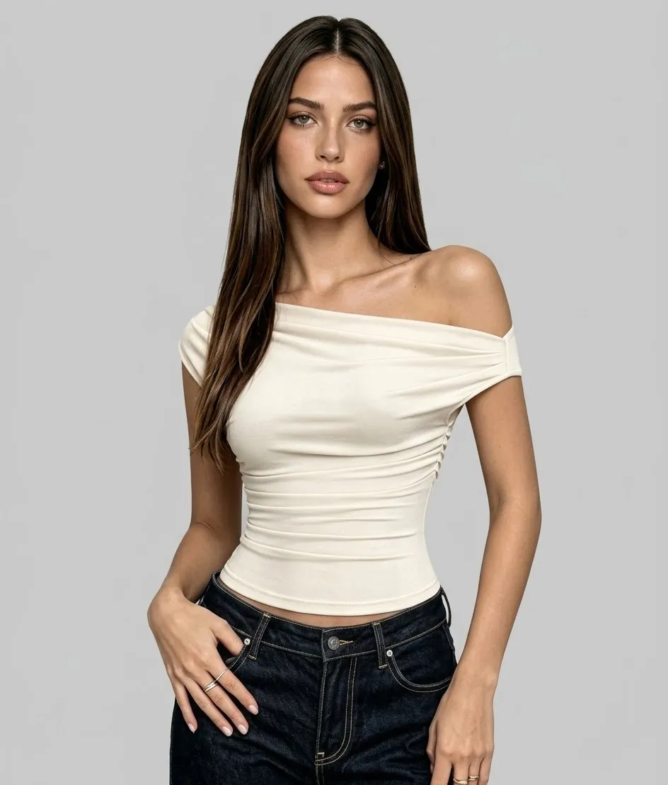 Blusa casual Versatil — Beige