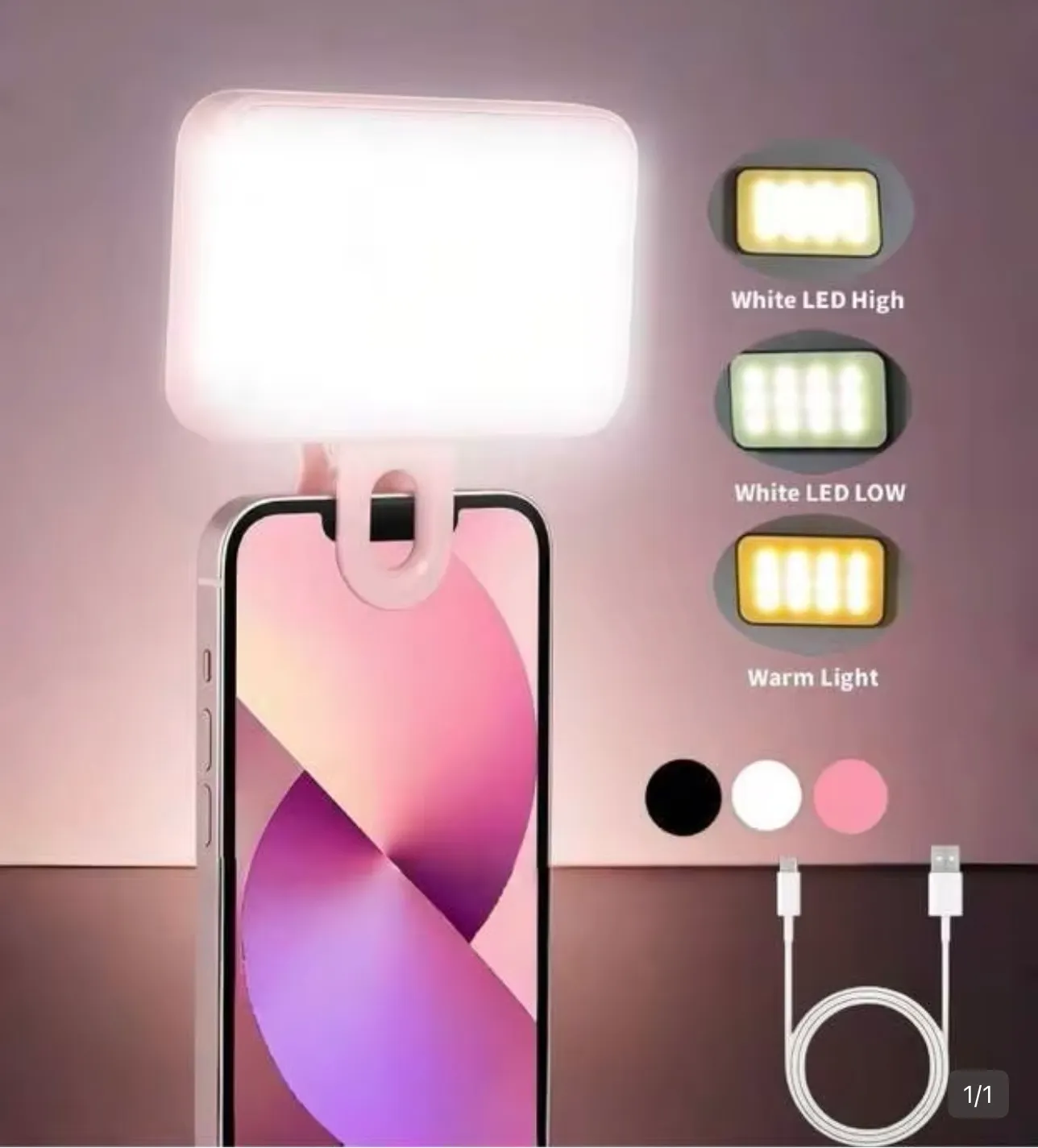 Luz Led Portátil para Selfie (1 de 2)