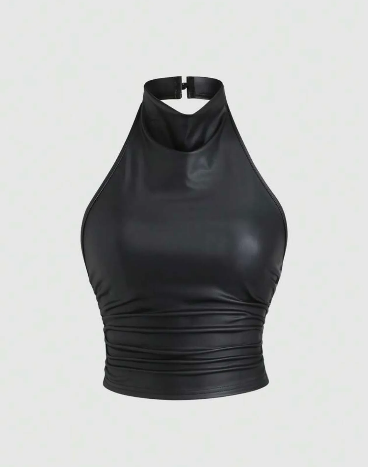 Top de cuero sintético — Negro