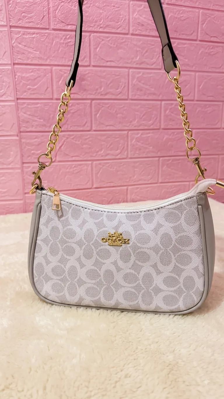Cartera Media Luna — Gris
